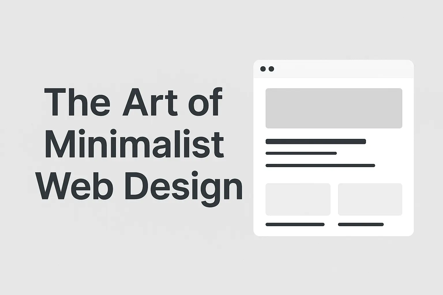 Art of minimalist web design